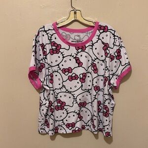 Hello Kitty White and Pink Blouse